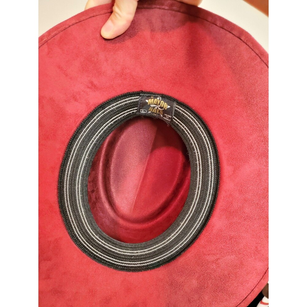El Mayor Red Velvet Hat View 5